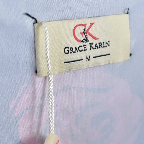 Grace Karin Off Shoulder Floral Cape Sheath Dress NEW - M - Picture 10 of 10